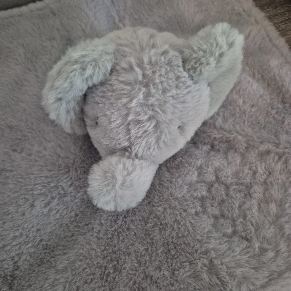 Security Blanket Elephant Baby By Parents Choice Lovey Huggy Soft Plush Gray